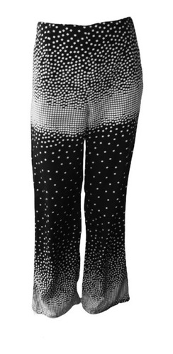 Pantalon, Acetato, Negro/blanco, Walk &dance, Talla Xs