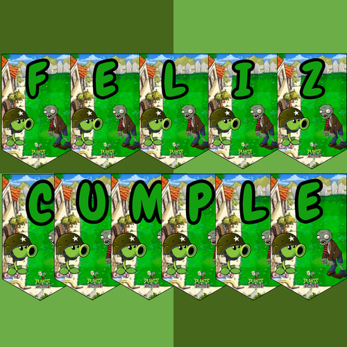Kit Imprimible Cumpleaños Candy Bar Plants Vs Zombies Pvz
