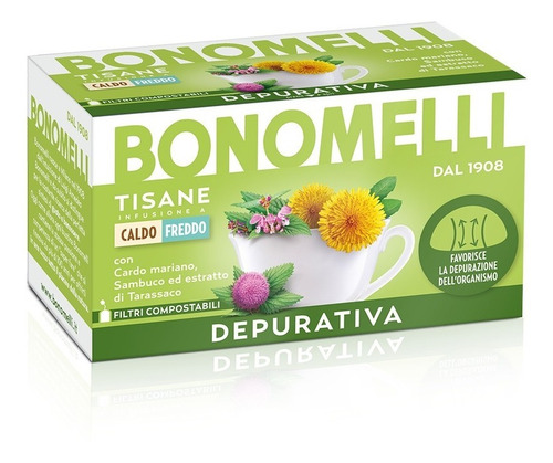 Imagen 2 de 5 de Te Bonomelli Tisana Depurativa Detox Adelgazante Italiano