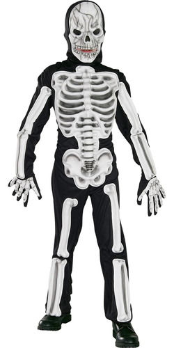 Disfraz De Esqueleto, Infantil Grande