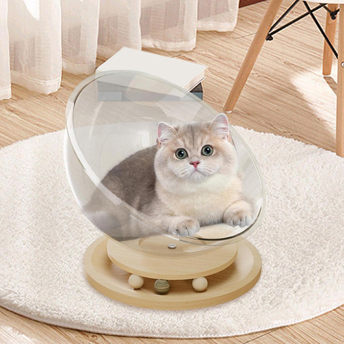 Cama Para Gatos Space Capsule, Juguete Para Madera Maciza L
