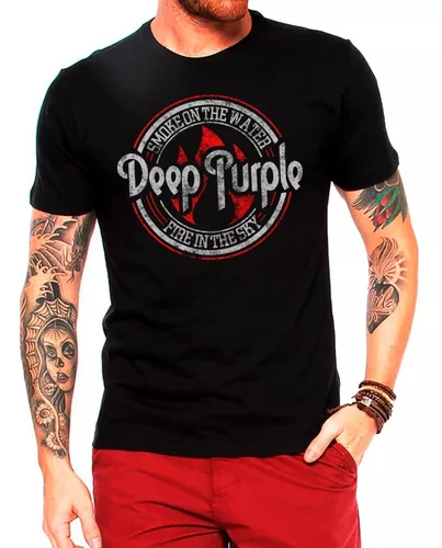 Camiseta Deep Purple Smoke On The Water, Fire In The Sky