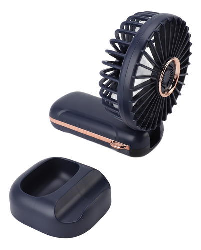 Ventilador Portátil Recargable Con Base De Mano Usb 5 Veloci