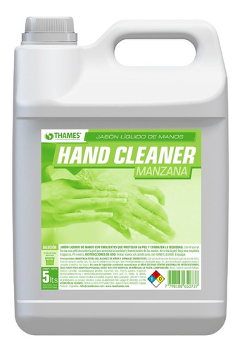 Jabón Líquido Para Manos 5 Lts. Manzana Hand Cleaner 