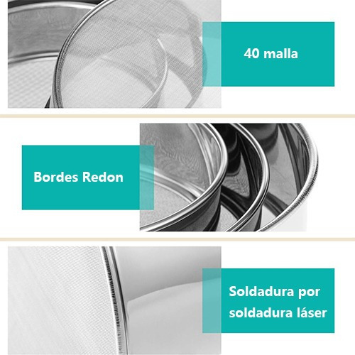 Pack De Cernidor Colador De Harina Juego De Tamiz De Polvo
