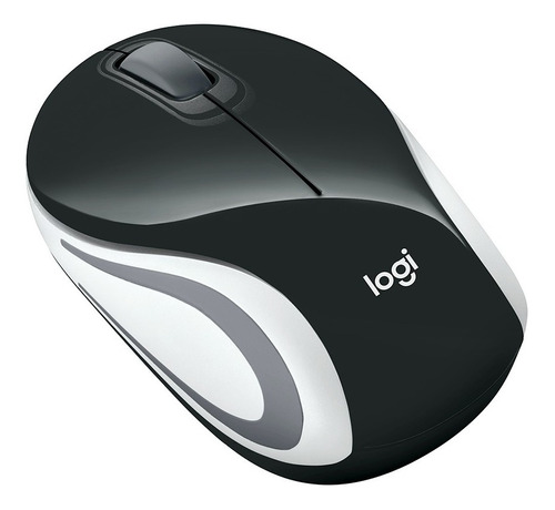 Mouse Mini Sem Fio Logitech Color Collection M187 Preto