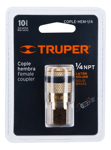 Acople Truper Rapido 1/4 Npt Cople-hem-1/4
