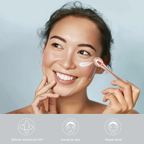 Imagen 4 de 10 de Mini Martillo Para Masaje Ojos Facial + Aplicador De Crema