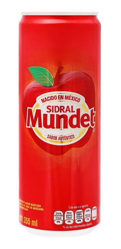 Refresco Manzana Sidral Mundet 355ml (12piezas)