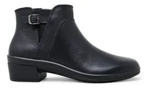 Comprar Botines Flexi Piel Con Tacón Bajo Cierre Lateral Hebilla Chi