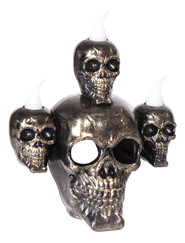 Vela Led Verde De Halloween Con Calavera De Haunted House