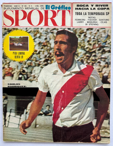 Sport N° 66 River Plate Rodriguez Suple El Grafico 1970