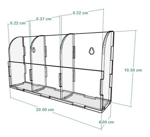 Imagen 4 de 5 de Porta Control Remoto Para Pared Acrílico Base Soporte