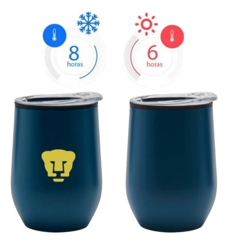 Vaso Térmico, Diseño Equipos Deportivos 350 Ml Azul Pumas
