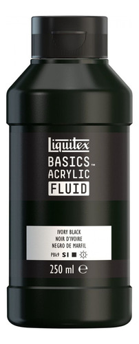 Tinta Acrílica Liquitex Basics Fluid 250ml Ivory Black