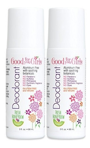 Paquete De 2 Good For You Girls Desodorante Natural Sin Alum
