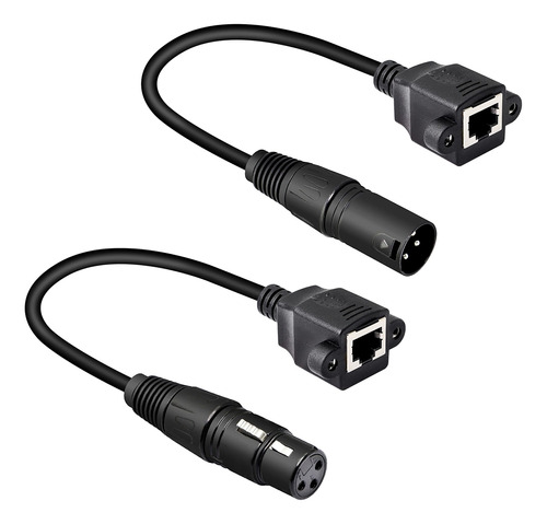 1 Par De Adaptadores Xlr De 3 Pines A Rj45 Hembra Rj45 A Xlr