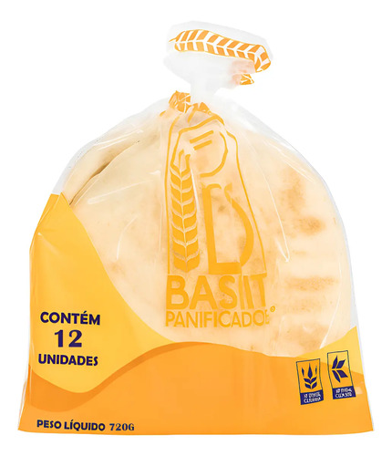 Pão pão sírio Panificadora Bashit 720 g 12 un