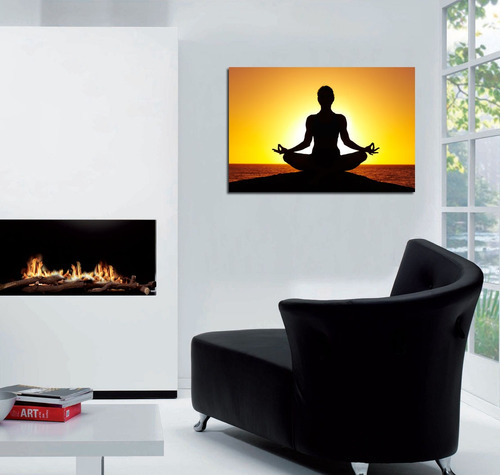 Vinilo Decorativo 60x90cm Yoga Meditacion Clases Relax M1