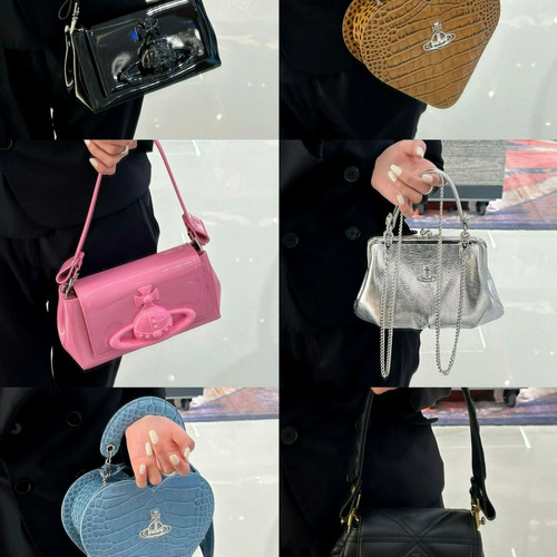 Bolso En Forma De Corazón De Saturno Con Cadena De Poliureta