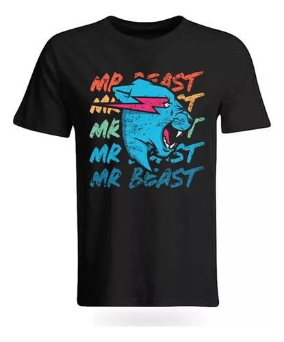 Polos Mr Beast Logo Tigre Algodón Reactivo Vend G