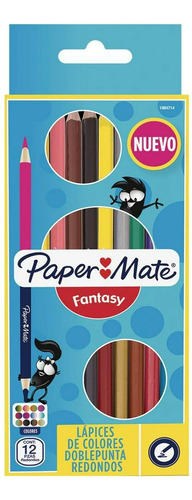 Paper Mate Fantasy 12 Colores Doble Punta Redondos