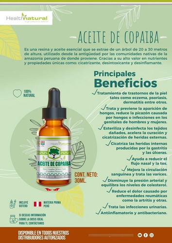 Imagen 3 de 4 de Aceite De Copaiba 30 Ml