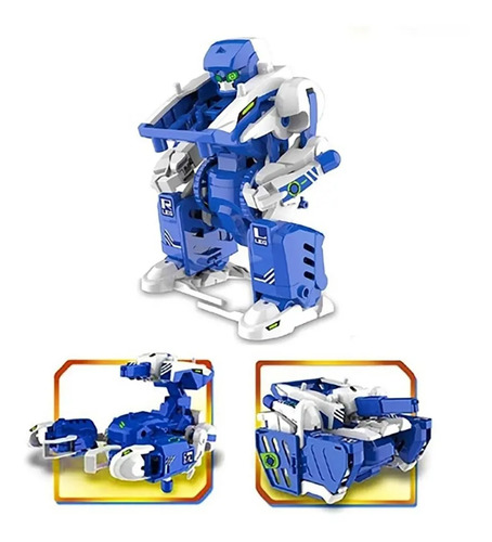 TACHAN Robot Transformable 3 En 1 – Se Convierte En Dos Vehículos Y Robot, Con Sonido Y Luces, Piezas Articuladas, Para Niños De 3 Años+, Color Amarillo