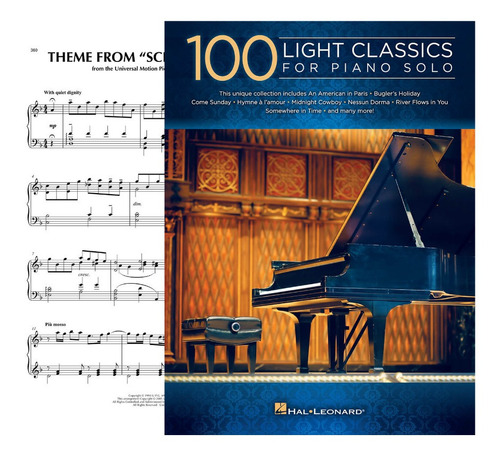 Partitura 100 Light Classics For Piano Solo Digital Oficial