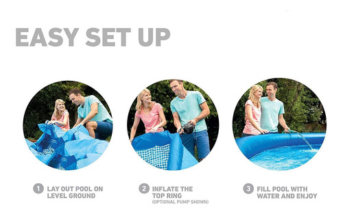Intex 28107eh Easy Set - Piscina Para Suelo, Color Azul