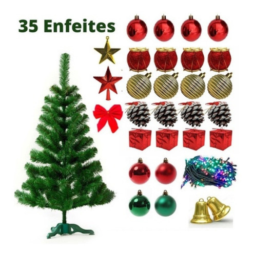 Árvore De Natal Verde 60cm Completa Decorada Pinheiro Luxo | MercadoLivre Árvore De Natal Verde 60cm Completa Decorada Pinheiro Luxo | MercadoLivre