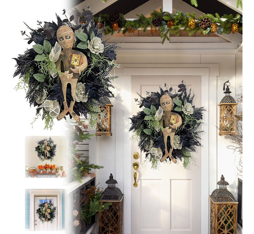 W New Guirnalda De Halloween Para Decoración De Puerta De En