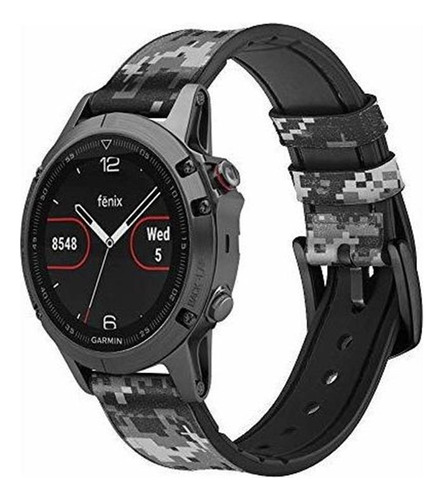 Correa De Smartwatch, Rel Ca0653 Urban Black Camo Camouflag