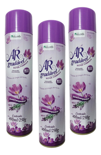 Bom Ar Flor Aromatizador De Ambiente Odorizador Kit Com 3un