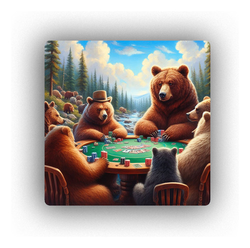 Mousepad Osos Jugando Al Poker Playing Cards Sol