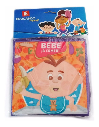 Imagen 6 de 6 de Libro De Tela Didactico Para Bebes: Bebe A Comer Educando