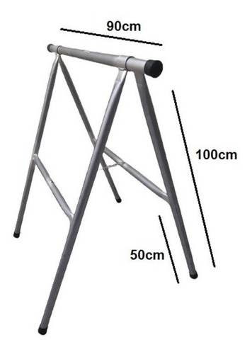 Imagem 2 de 4 de Cavalete Dobravel Suporta Ate 200kg Para Obra Aco Fercar