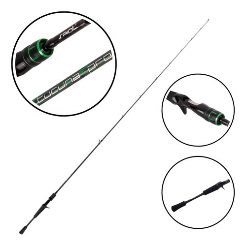 Vara Tucuna Pro Carretilha 1,73m 14 Lbs - Iscas 5-16g Saint