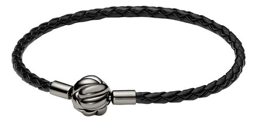 Brazalete De Piel 925 Trenzada Be Love Knot Fit Moments