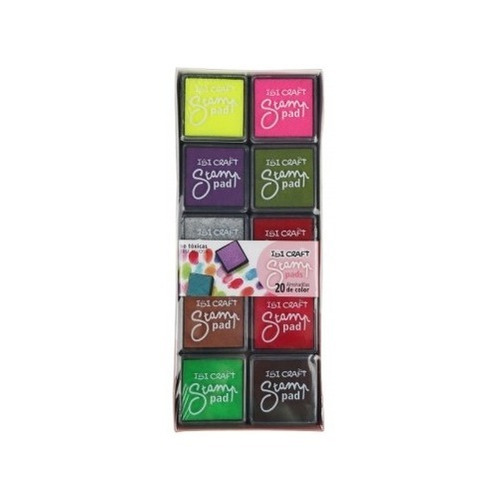 Set Stamp Pads Almohadillas X 20 Colores 40x40 Mm Ibicraft