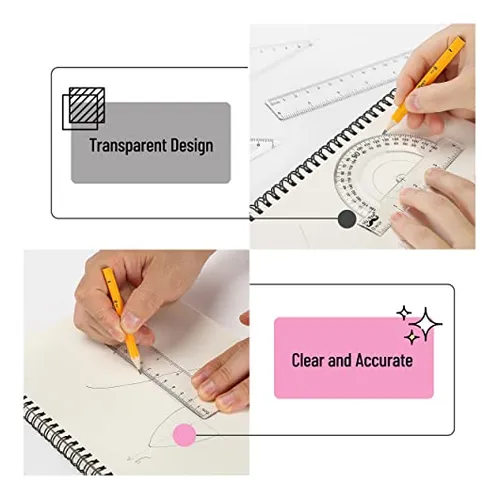 Set Geometria Escolar Reglas Compases Lapiz Estuche Plastico