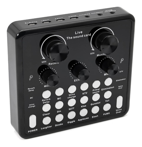 Imagen 3 de 5 de Interfaz Tarjeta De Audio Mezclador De Efectos V7 Dj Celular