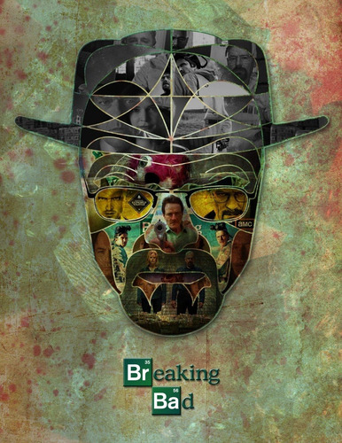 Cuadro Decorativo  Breaking Bad Collage Heisenberg / Tela