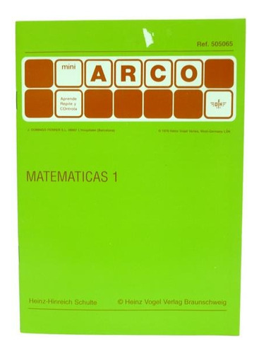 505065 Cuaderno Matemáticas 1 2o Grado Método Arco Eduke