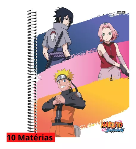 Caderno personalizado naruto sasuke sakura