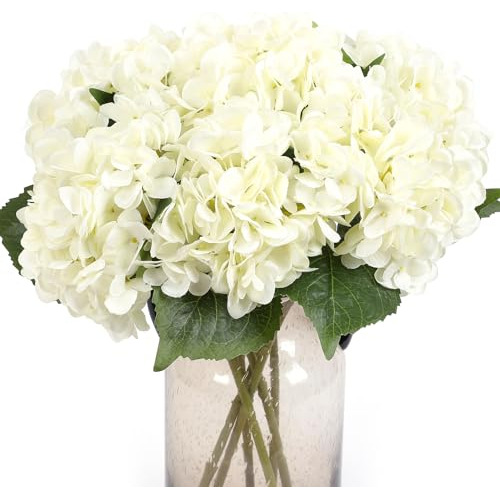 6 Ramo De Flores De Hortensias Blancas Bouquets De Flor...