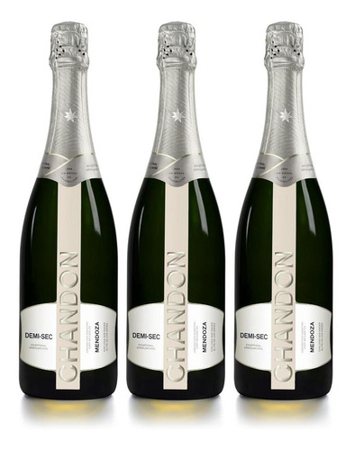 Chandon Demi Sec Champagne 750ml Espumante X3 Fullescabio