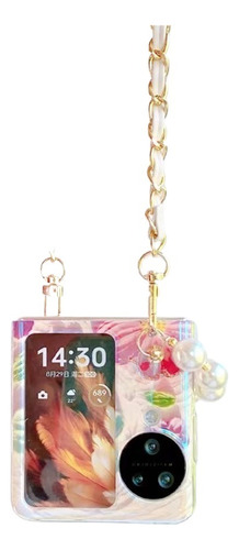 - Para Oppo Find N3flip Pearl Pulsera Funda De Teléfono