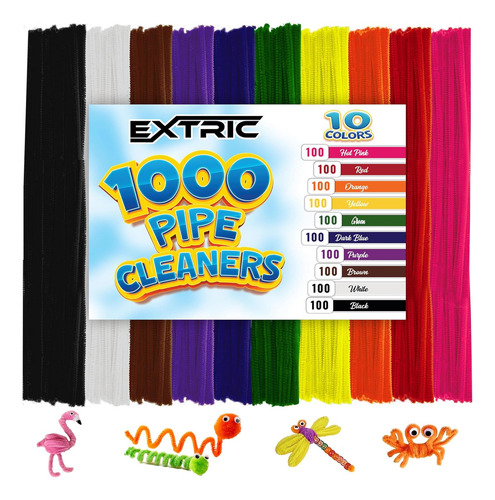 Limpiadores De Pipa- 1000 Pc. Limpiapipas 10 Colores Surt...