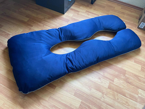 Almohada Para  Embarazo Y Lactancia Azul Jumbo